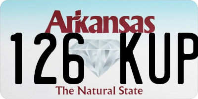 AR license plate 126KUP
