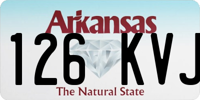 AR license plate 126KVJ