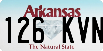 AR license plate 126KVN