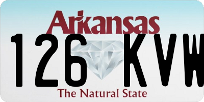 AR license plate 126KVW