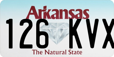 AR license plate 126KVX