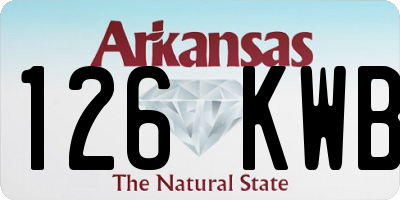 AR license plate 126KWB