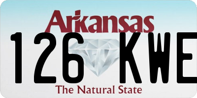 AR license plate 126KWE