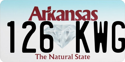 AR license plate 126KWG