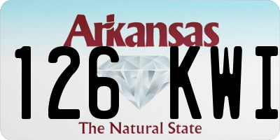 AR license plate 126KWI