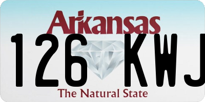 AR license plate 126KWJ