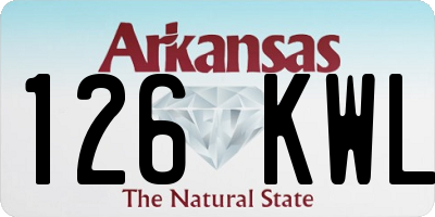 AR license plate 126KWL