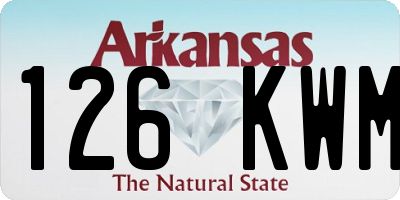AR license plate 126KWM