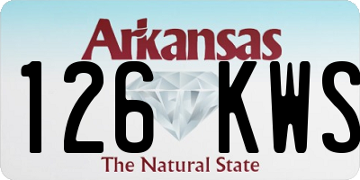 AR license plate 126KWS