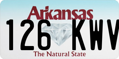 AR license plate 126KWV