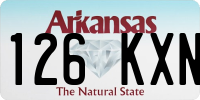 AR license plate 126KXN
