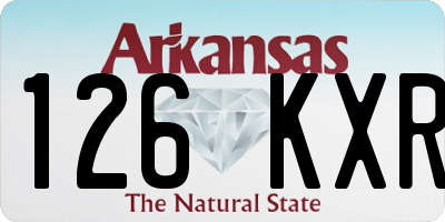 AR license plate 126KXR