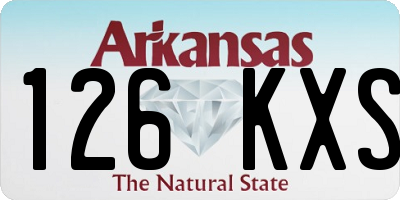 AR license plate 126KXS