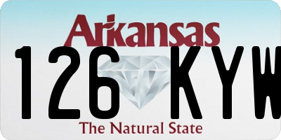 AR license plate 126KYW