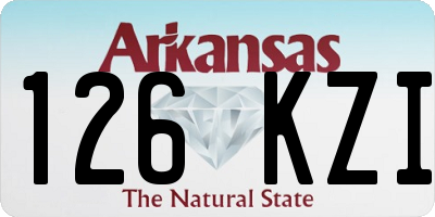 AR license plate 126KZI