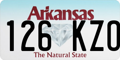 AR license plate 126KZO