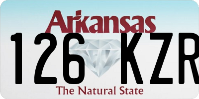 AR license plate 126KZR