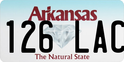 AR license plate 126LAC
