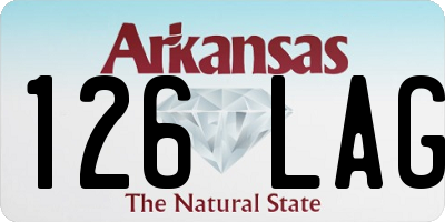 AR license plate 126LAG