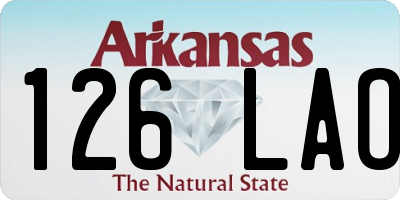 AR license plate 126LAO