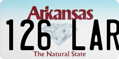AR license plate 126LAR
