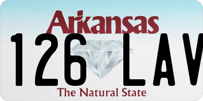 AR license plate 126LAV