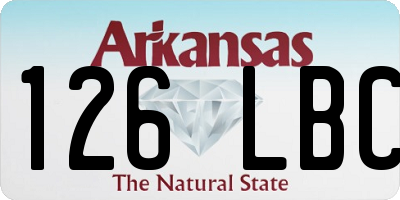 AR license plate 126LBC