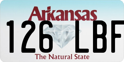 AR license plate 126LBF