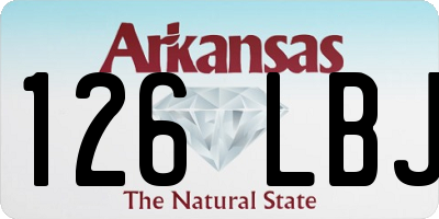 AR license plate 126LBJ