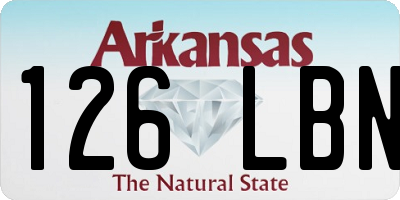 AR license plate 126LBN