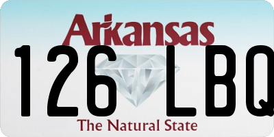 AR license plate 126LBQ