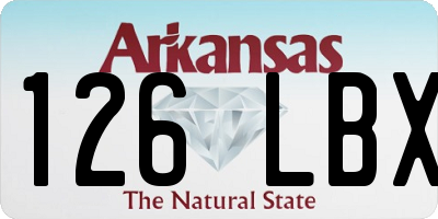 AR license plate 126LBX