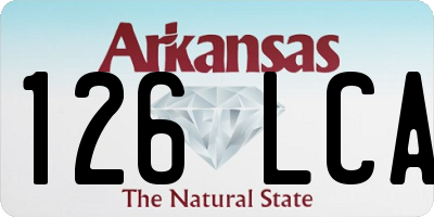 AR license plate 126LCA