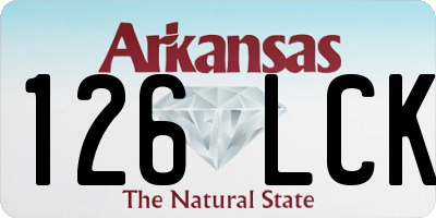 AR license plate 126LCK