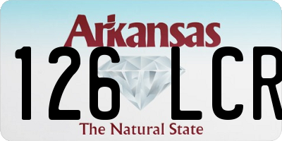 AR license plate 126LCR