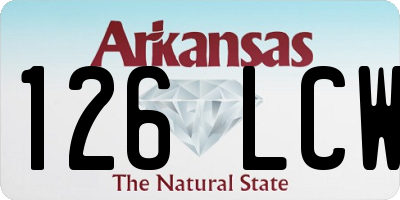 AR license plate 126LCW