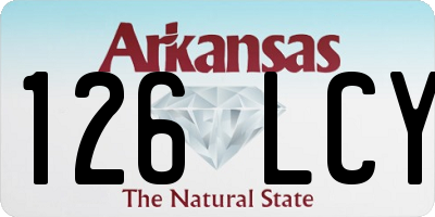 AR license plate 126LCY
