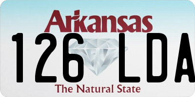 AR license plate 126LDA