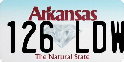 AR license plate 126LDW