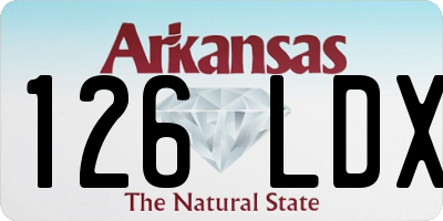 AR license plate 126LDX