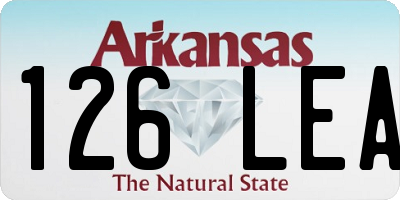 AR license plate 126LEA