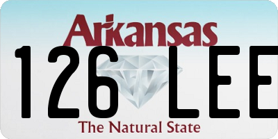 AR license plate 126LEE