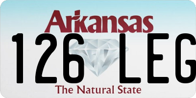 AR license plate 126LEG