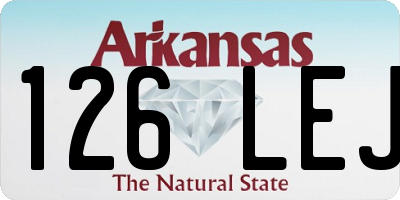 AR license plate 126LEJ