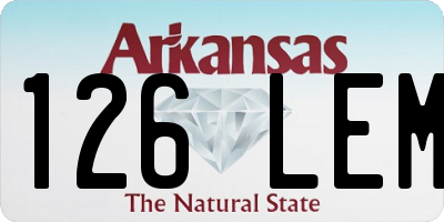 AR license plate 126LEM