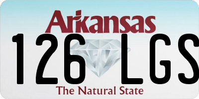 AR license plate 126LGS