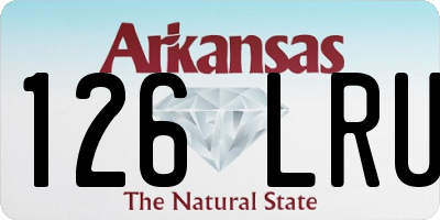 AR license plate 126LRU