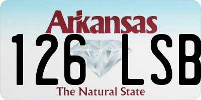 AR license plate 126LSB