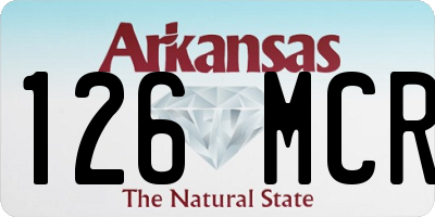 AR license plate 126MCR