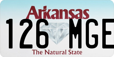 AR license plate 126MGE